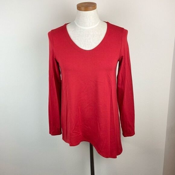 Eileen Fisher Viscose Jersey Asymmetric Tunic - Picture 1 of 6